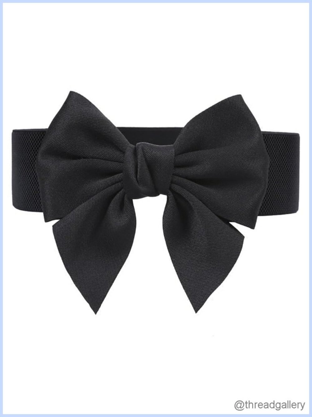 PU Leather Wide Elastic Waist Belt with Bow Knot Stretchy Waistband Dress